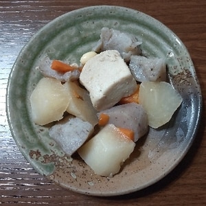 大根と人参と高野豆腐のめんつゆ煮